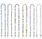 Kleemeiero 6 STK Brillenkette Modern Sonnenbrille Kette Perlenkette Brille Kette 78cm Lang Brillengestell Lesebrillen Kette Brille Chain Bunte Maskenkette für Damen Jungen Mädchen (6 Farben)