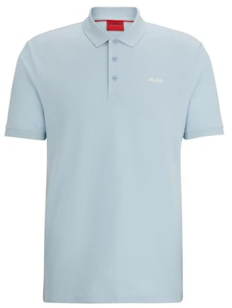 HUGO Mens Donos Polo Shirt Short Sleeve Top Pastel Blue M
