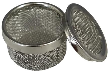 Panier de nettoyage pour petites pièces avec maille en acier inoxydable - Modèle en laiton ou acier - Pour nettoyer les pièces de montres, les bijoux, ou les pièces de précision. (Modèle acier inox)