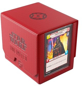 Gamegenic, Star Wars: Unlimited Deck Pod (Red), Zubehör | Deckbox mit Slide Card Case, fasst 1 Kartendeck, fasst bis zu 60 doppelt eingehüllte Karten, Farbe: Rot