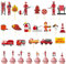 CHmiss 20Pcs Teilige Feuerwehr Cupcake Topper,Feuerwehr Kuchen Deko,Tortendeko Feuerwehrauto Kindergeburtstag,Kuchen Deko Feuerwehr,Tortendeko Feuerwehr,für Kindergeburtstag,Partydekoration