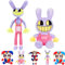 YOUYIKE The Digital Circus Plush, 2 PCS Amazing Pomni Jax Kuscheltier, Jax Plush, Hase Stofftier, Geburtstags Ostern Geschenke für Jungen Mädchen Peripheriegeräte von Digitaler Zirkus Plüschtier(B)