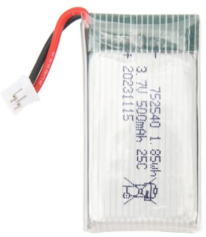 SUNGOOYUE RC Drone Battery, 3.7V 500mAh Battery with PH2.0 Plug Lipo 25C Overcharge Short Circuitfor X5C Quadcopter