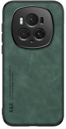 Kepuch Silklike Cover per Honor Magic 6 PRO - Custodia Case Piastra Metallica Incorporata per Honor Magic 6 PRO - Verde