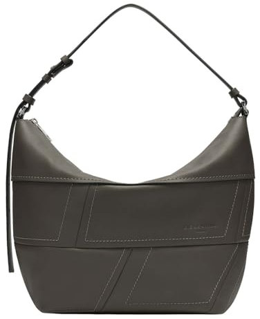 Liebeskind Berlin Women's M EDDA Calf Optic Hobo, Dark Grigio