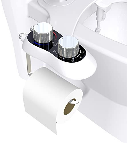 Accesorio para Bidés, Autolimpiante Ducha-bidé de WC para inodoro no eléctrico&doble boquilla, Accesorio de Inodoro con Agua Fría y Caliente Ajustable