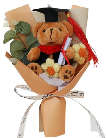 Bouquet di fiori artificiali, realizzato a mano, bouquet di fiori in peluche a lunga durata, per bambini e ragazzi