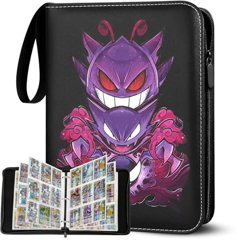 Sammelalbum für Pokemon Karten, 50 Seiten 900 Karten Kapazität Sammelkarten Album, PU Tragbar Wasserdicht Karten Halter Heft Ordner Buch kompatibel Ninjago Geschenk für Kinder