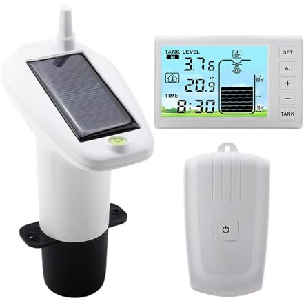 Water Sensor - Led Ultrasonic Gauge | Ultrasonic Water Tank Liquid Depth With Temperature Display | Oil Tank Monitor | Digital Depth Gauge Sensor Monitor For Indoor Water Tanks