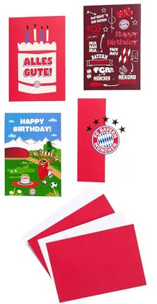 FC Bayern München Kinder Grußkarte 4er Set