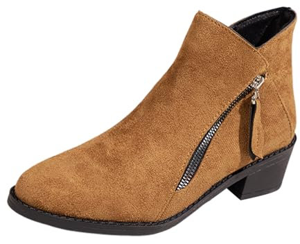 Saldi Scarpe Donna Stivali per Polpacci Grossi Stivaletti Donna Texani Corti Scarpe Invernali Impermeabili Donna Stivali Texani Donna Pelle Vera Cowgirl Boots Stivaletti Neri