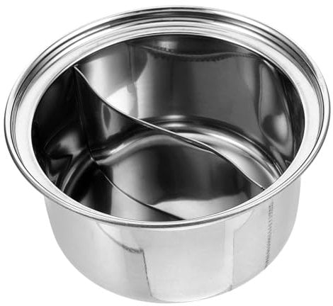 BRIGHTFUFU Stainless Steel Cooking Pot Liner with Lid Replacement Inner Pot for Pressure Cookers Electric Hot Pots and Ninja Saucepans Ideal for Soups Stews and Braising and