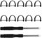 D Ringe mit Schraube Schlüsselbund Metall D-Ring für DIY Leder Handwerk Geldbörse Schlüsselanhänger Zubehör Schwarz 10 Stücke