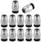 12 Stück PC4-M10 Stecker, PC4-M10 Pneumatik Verbinder, PC4-M10 Pneumatik Steckverbinder, PC4-M10 Gerade Pneumatik Fittings M10 Gewinde PTFE Tube Kupplung für 3D Drucker Schnellverschraubung