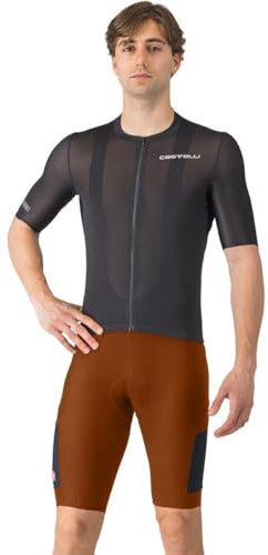 CASTELLI Unlimited Endurance - Salopette da uomo per ciclismo su strada e gravel, con imbottitura per sedile professionale, Moka Profondo, M