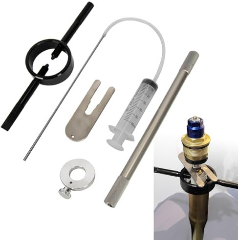 Motorcycle Fork Service Tool Kit - PSLER Fork Spring Compressor, Oil Level and Damper Rod Bleed Tool