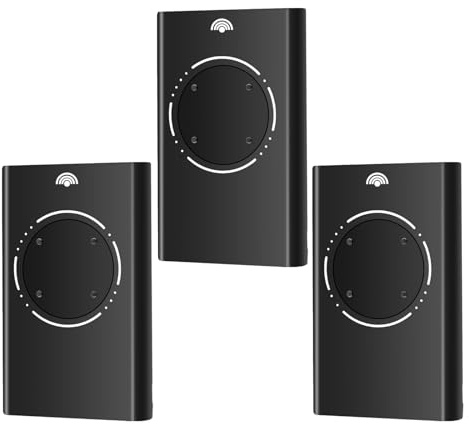 3 x Trasmettitori a 4 canali 868 MHz - Compatibile con XT4 868 SLH LR, XT2 868 SLH LR, XT4/XT2 868 SLH - Sostituzione per telecomando per automazione di porte e garage - Nero
