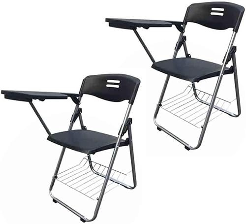 Folding Chairs with Writing Tablets, Durable Steel Frame for Training and Conference Use