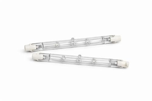Zylora ECO Halogen 300W R7S Linear Light Bulbs 118mm – Pack of 2 | Double Ended R7s J118 Floodlight Bulb | Dimmable Warm White 2700K | 230–240V Replacement Bulbs for Security & Outdoor Lights
