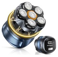 Head Shavers for Men, 6D Magnetic Head Rotating Electric Shavers for Bald Men Cordless IPX7 Waterproof Wet & Dry USB Rechageable 180min Use Time LED Display Razor Beard for Home, Office, Travel