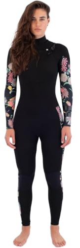 Hurley Wonderland 2025 Neoprenanzug für Damen, bedruckt, 4/3 mm Brustreißverschluss