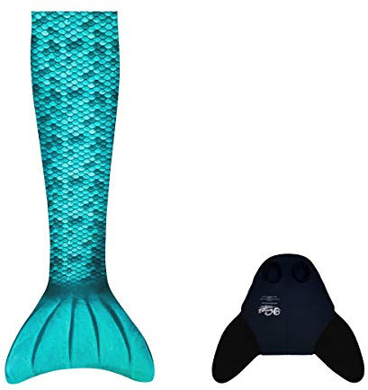 Kuaki Meerjungfrau Schwanz mit Monoflosse Kuaki Mermaids Türkis L