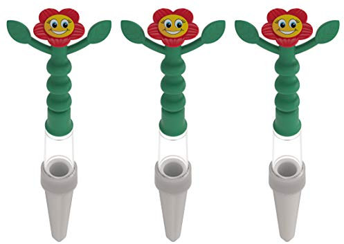 Heidi Gießanzeige, 3 Stück, rot, Gießhilfe für alle Topfpflanzen, kein Batteriebetrieb, von weitem sichtbar