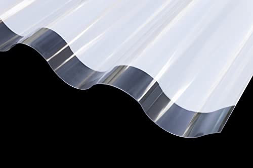 IRONLUX - Policarbonato Ondulado Gran Onda Opal Hielo, 0.9mm, 2500 mm
