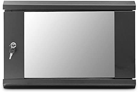 LMS DATA Network & Server Rack Enclosure with Mesh Door, Cooling Fan, Locks, & Removable Side Panels – Floor Standing 19 Inch Rack (Black, 9u 19 550x500x510mm (WxDxH))