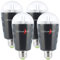 Lunartec Disco-Licht Glühbirne: 4er-Set Disco-LED-Lampen mit Sternenfunkel-Effekt & Soundsensor, E27 (E27 Lichter, LED-Discolicht, Party)