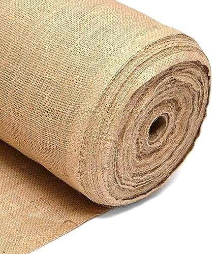 10m Hessian Fabric – Textured Burlap Jute Sack Material– 54” Inch Wide, 137cm Wide, 10oz 225GSM –Fabric for School Boards, in The Garden, Table Runners, Arts & Crafts – by Discount Fabrics