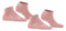 FALKE Happy Double Pack W Sn cotone bassi tinta unita confezione di 2 paia, Calzini corti Donna, Rosa Blossom 8645, 39-42