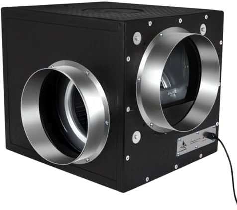 Weedness Grow Abluft Isolierte Absaugbox 1200 m3/h - Abluftventilator Rohrventilator Lüfter Growzelt Axiallüfter Rohrlüfter
