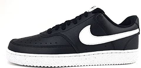 Nike Herren Court Vision Low Next Nature Sneaker, Black/White-Black, 49.5 EU