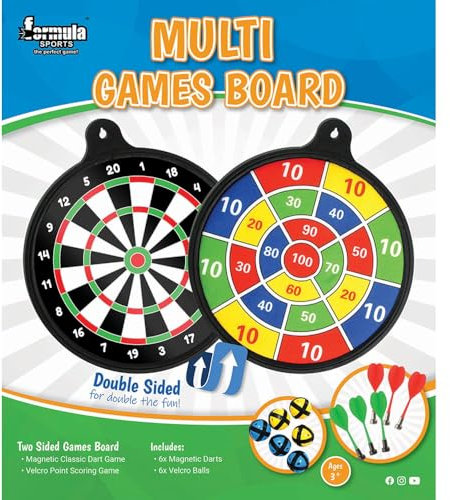 Formula Multi Games Dartboard Family Magnetic Darts and Stick on Ball Game