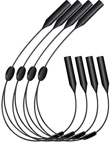 SIOPPKIK Einstellbare Brillenhalterung, [4er Pack] Universal Fit Sportbrillenhalterung, Unisex Sonnenbrillenarmband Sicherheitsbrille Halter