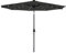 AufuN 300cm Sonnenschirm mit LED, Gartenschirm mit Kurbel, Marktschirm, UV-Schutz 40+, Gartenschirm, runder robuster Schirm für Garten, Balkon, Terrasse(Dunkelgrau)