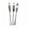 PLUS HOME PALAS PESCADO 3 UNIDAD 21x2.2 Cubertería de acero inoxidablepara cocina,decoracion hogar, (PALAS PESCADO 21X2.2CM, Colección Elegance)