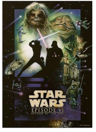 Displate Offiziell Star Wars MetallPoster Magnetische Befestigung Inklusive Lizenziert Bilder Hochwertiges Poster Star Wars Episode VI: Return of the Jedi Poster 45 cm x 32 cm