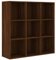 vidaXL Bücherschrank, Bücherregal mit viel Stauraum, Büroschrank für Schlafzimmer Wohnzimmer Büro, Aktenschrank Schrank Raumteiler, Braun Eichen-Optik