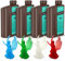SUNLU 3D Drucker Resin Bündel Multicolor, Standard Photopolymer Harz 405nm UV Schnell Härtend für 4K/8K LCD/DLP/SLA Resin 3D Drucker, 500g*4, Insgesamt 2kg, Klar Blau+Klar Grün+Klar+Klar Rot