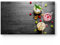 DEQORI Frühstücksbrett Glas | klein 23x14 cm | Motiv Smoothies auf Schiefer | Design Schneidebrett für Küche | Frühstücksbrettchen antibakteriell & rutschfest | Glasplatte & Servierplatte