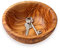 Cleminson Olive Wood 14 cm Hand-Carved Bowl for Snacks, Nibbles, Dips, Keys, Potpourri & More