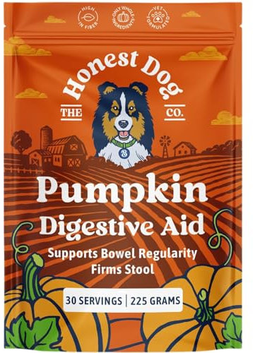 Honest Dog Co. Pumpkin Powder for Dogs (225 Grams) - Create Delicious Pumpkin Puree - Fibre for Dogs - Stool Firm - Canned Pumpkin Alternative - Made in UK