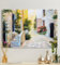 MyMaxxi - Premium Leinwandbild auf Keilrahmen Illustration Italien Wandbild Design Wand Dekoration, Gemälde Mehrfarbig Leinwand - Häusergasse, Groesse_leinwand:70x100 cm