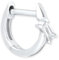 Damen Ohrringe mit Stein, Silber Ohrringe Elegant 925 Silber Creolen mit Baguette-Zirkon Creolen Jahrestag Geschenk für Sie 1Pcs