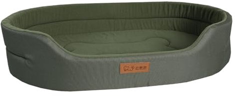 Sharplace Rechteckiges, atmungsaktives Katzensofa, Hundebett, Haustierbett mit niedrigen Vorderkanten, Grün XL