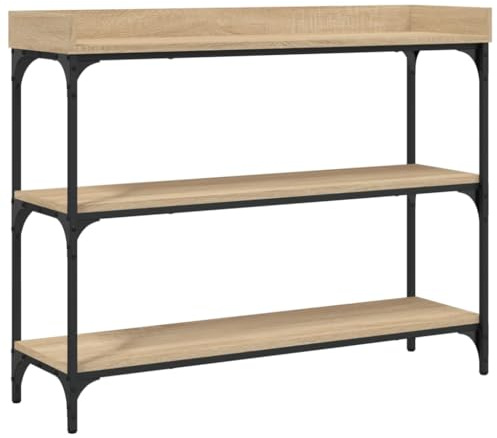 vidaXL Konsolentisch mit Ablagen Sonoma-Eiche 100x30x80 cm