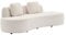 3 Sitzer-Sofa, mit organischer Komma-Form und Bouclé-Bezug - WAVE B 232 x T 97 x H 68cm