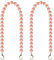 MEGAVOW 2 Stück Taschenkette Handtasche Riemen Kette Perlen Strap Extender, Schultergurt Ersatz Schulterriemen Henkel Charms, Ersatzriemen für Damen Geldbörse Umhängetasche (Orange, 40cm)
